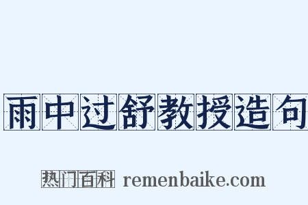 雨中过舒教授造句是什么意思的图片